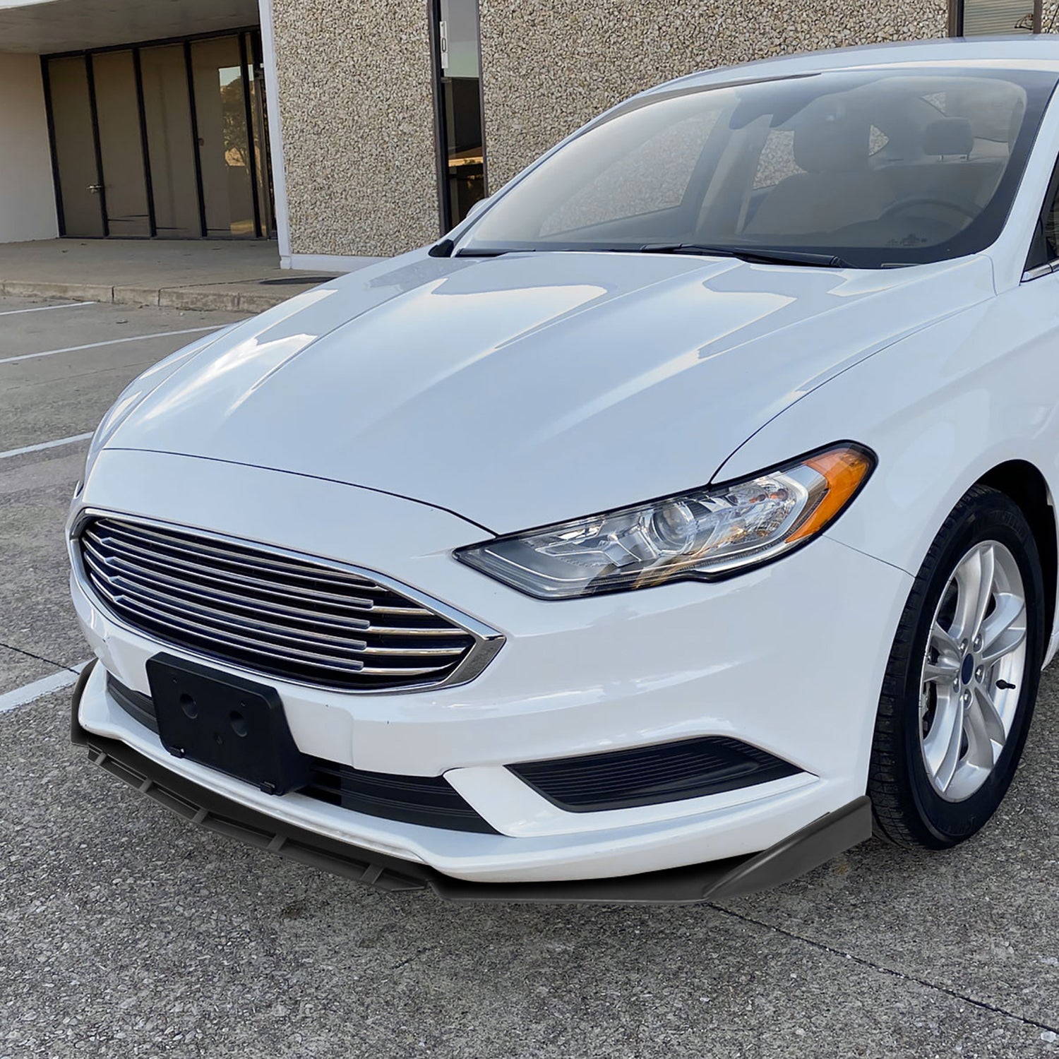 Universal Matte Black Polypropylene 3Pcs Front Bumper Lip Splitter Spoiler Set