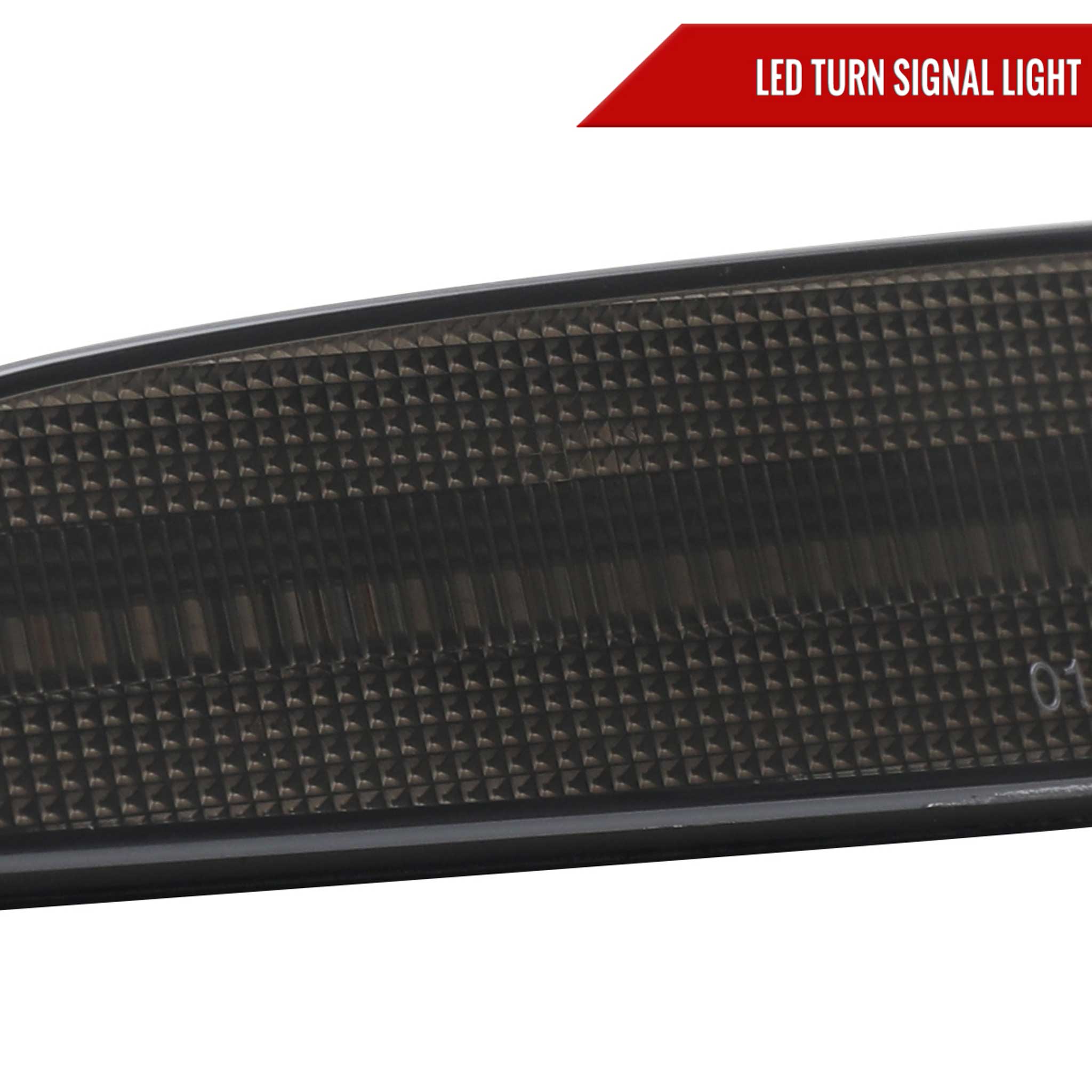 For Porsche Cayenne 958 2015-2018 Front Bumper LED Side Marker Turn Signal Lights Chrome Housing Smoked Lens