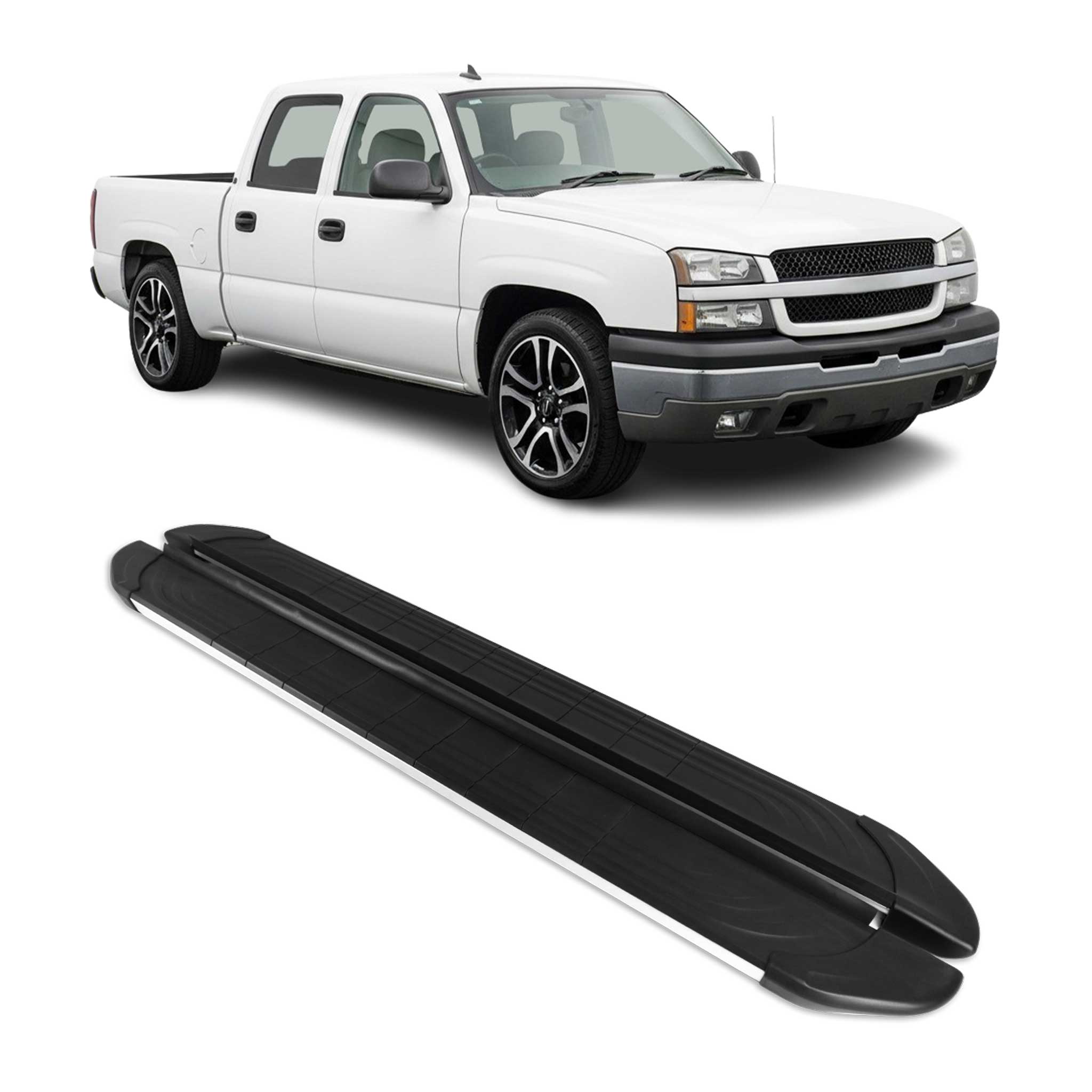 2001-2019 Chevrolet Silverado / GMC Sierra Nerf Bar Side Step Running Boards Alu