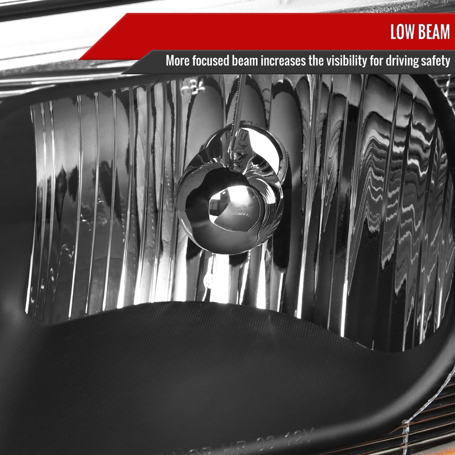 2003-2023 Chevy Express/GMC Savana Factory Headlights Amber Bumper Lamp Black