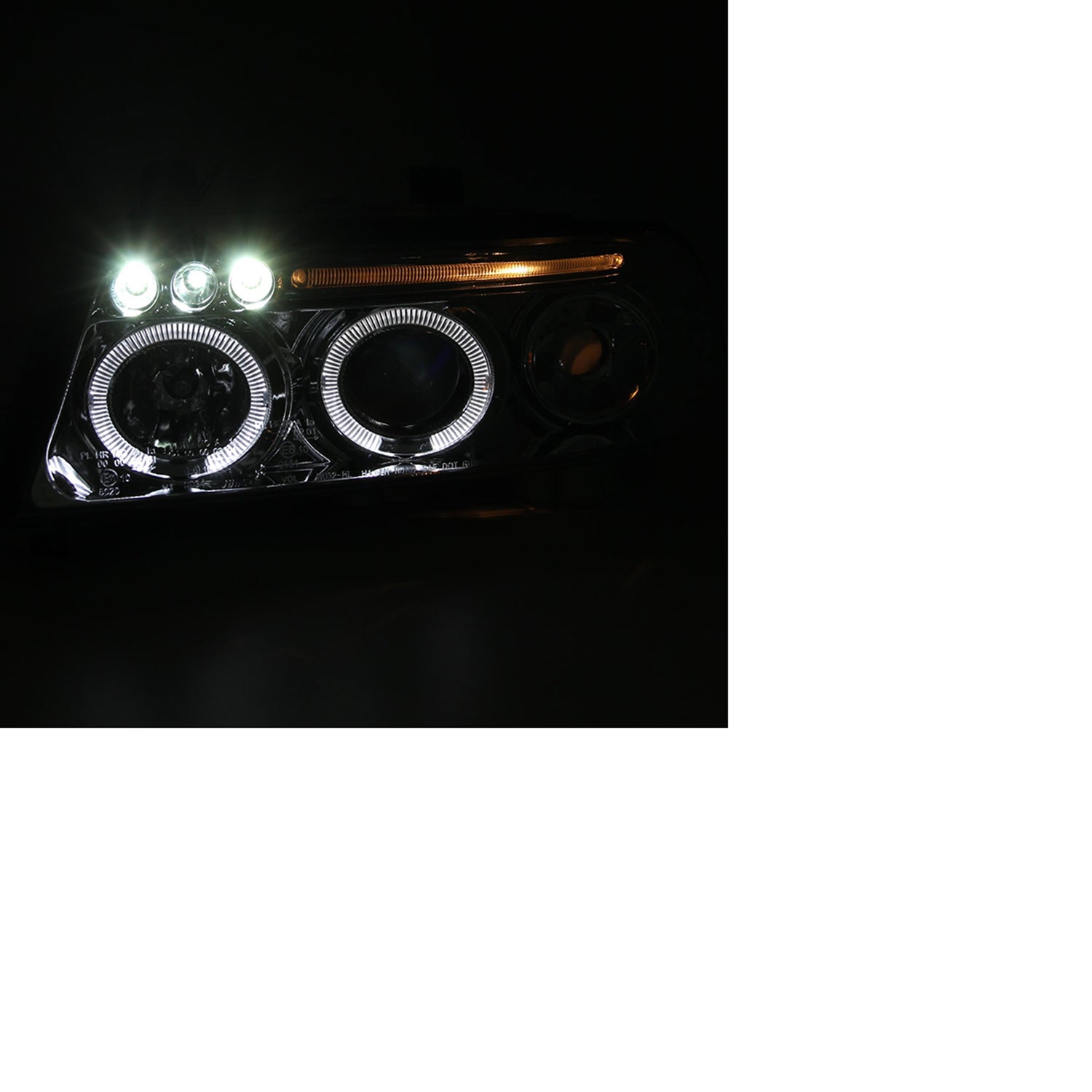 1999-2001 Audi A4/S4 Dual Halo Projector Headlights Chrome/Clear Lens