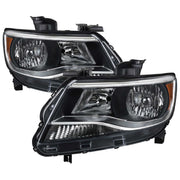 For Chevrolet Colorado 2015-2022 Factory Style Headlights Black Chrome Housing Clear Lens