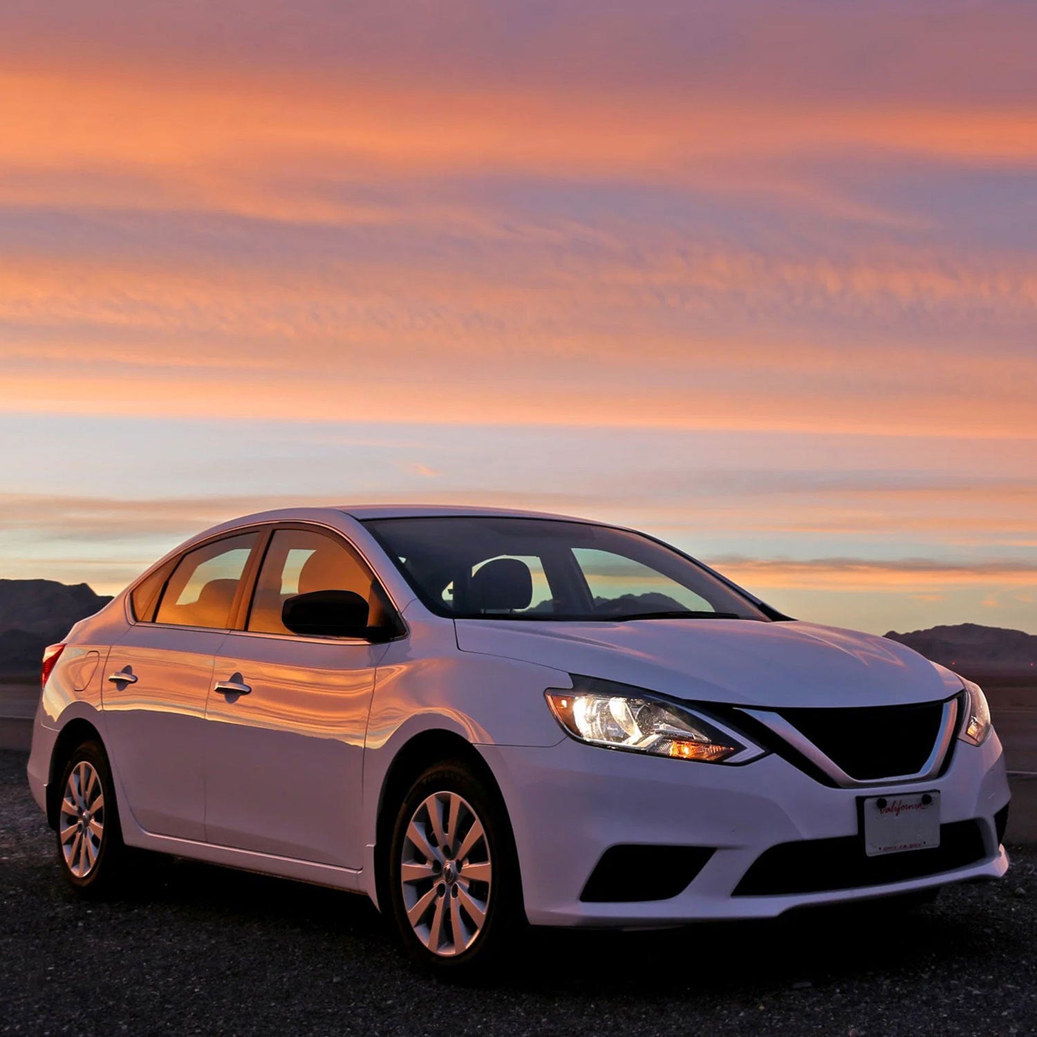 2013-2019 Nissan Sentra Mirror Cover Caps Gloss Black 2Pcs ABS Plastic