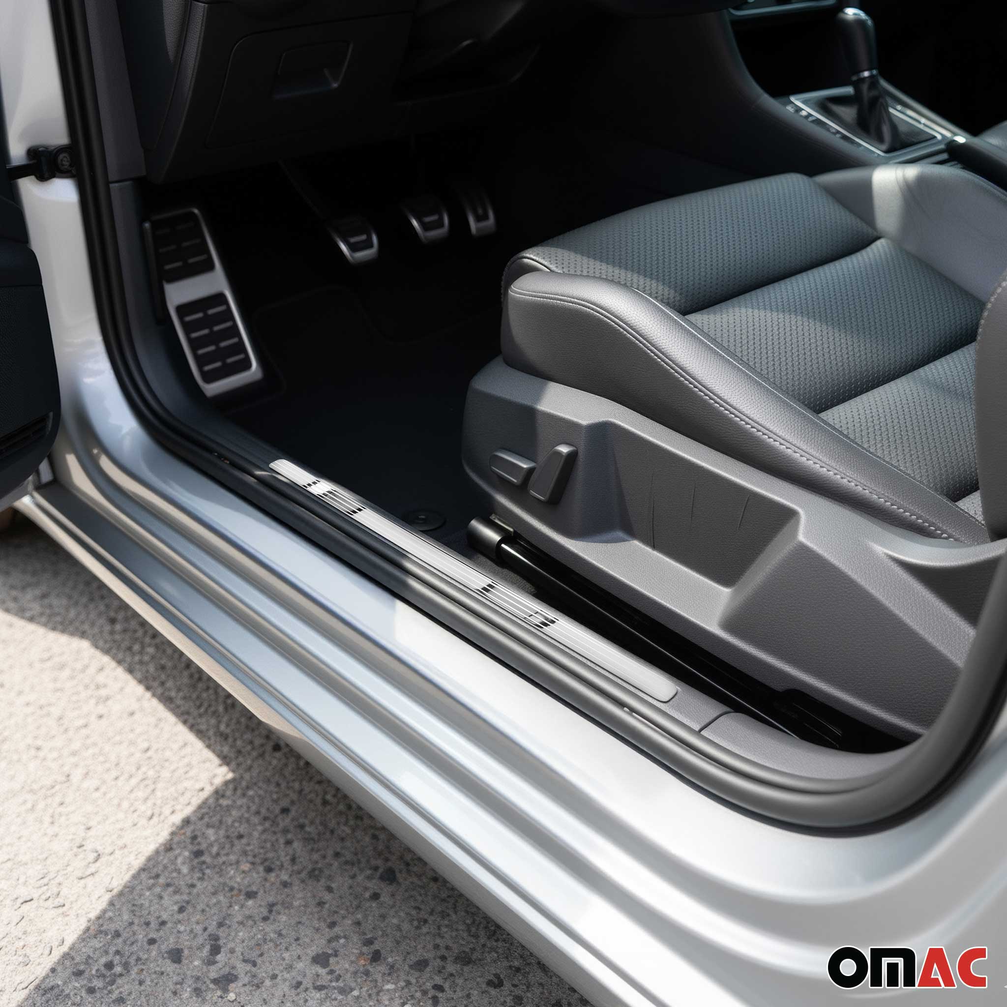 2015-2021 VW Golf Mk7 Door Sill Scuff Plate Scratch Protector Stainless Steel 4 Pcs