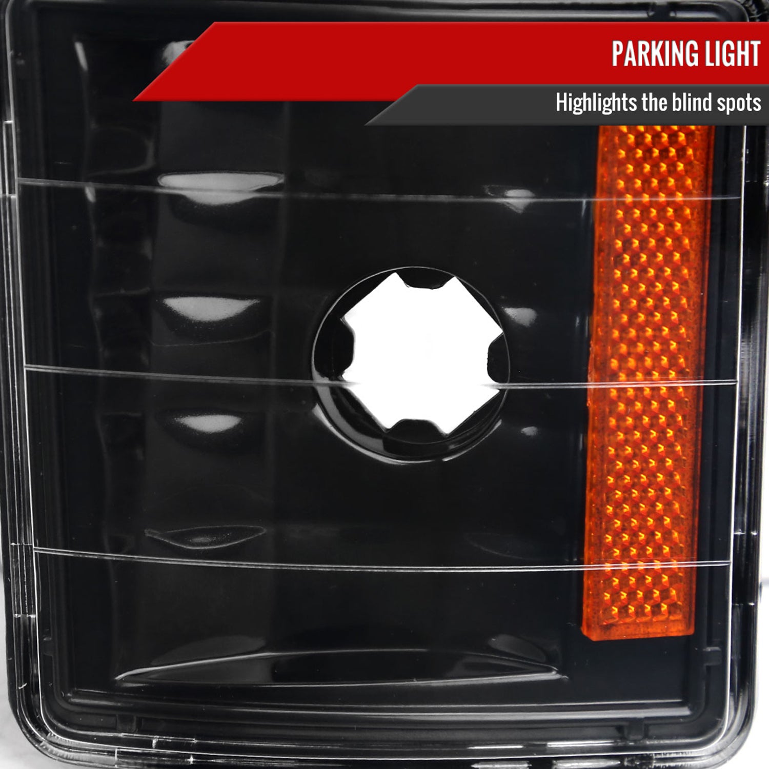 1994-1998 Chevy C10 C/K Tahoe Suburban LED Headlights &Corner Lights Black