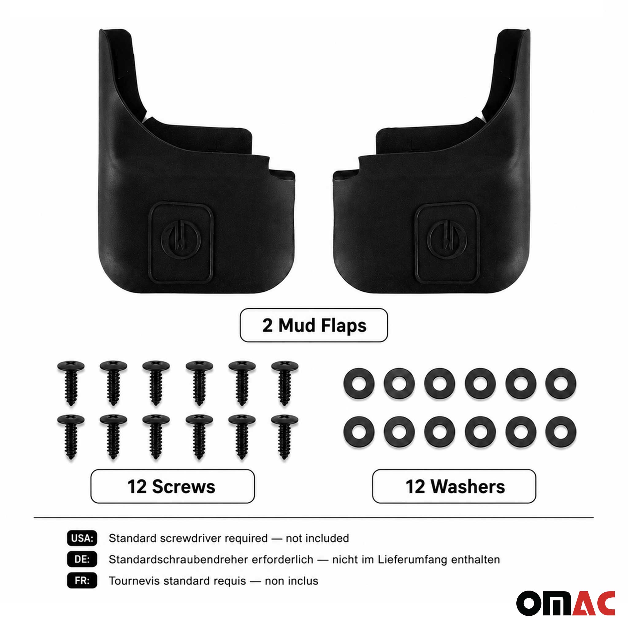 2x Mud Flaps Splash Guards for Volkswagen Tiguan 2009-2017 Universal fit