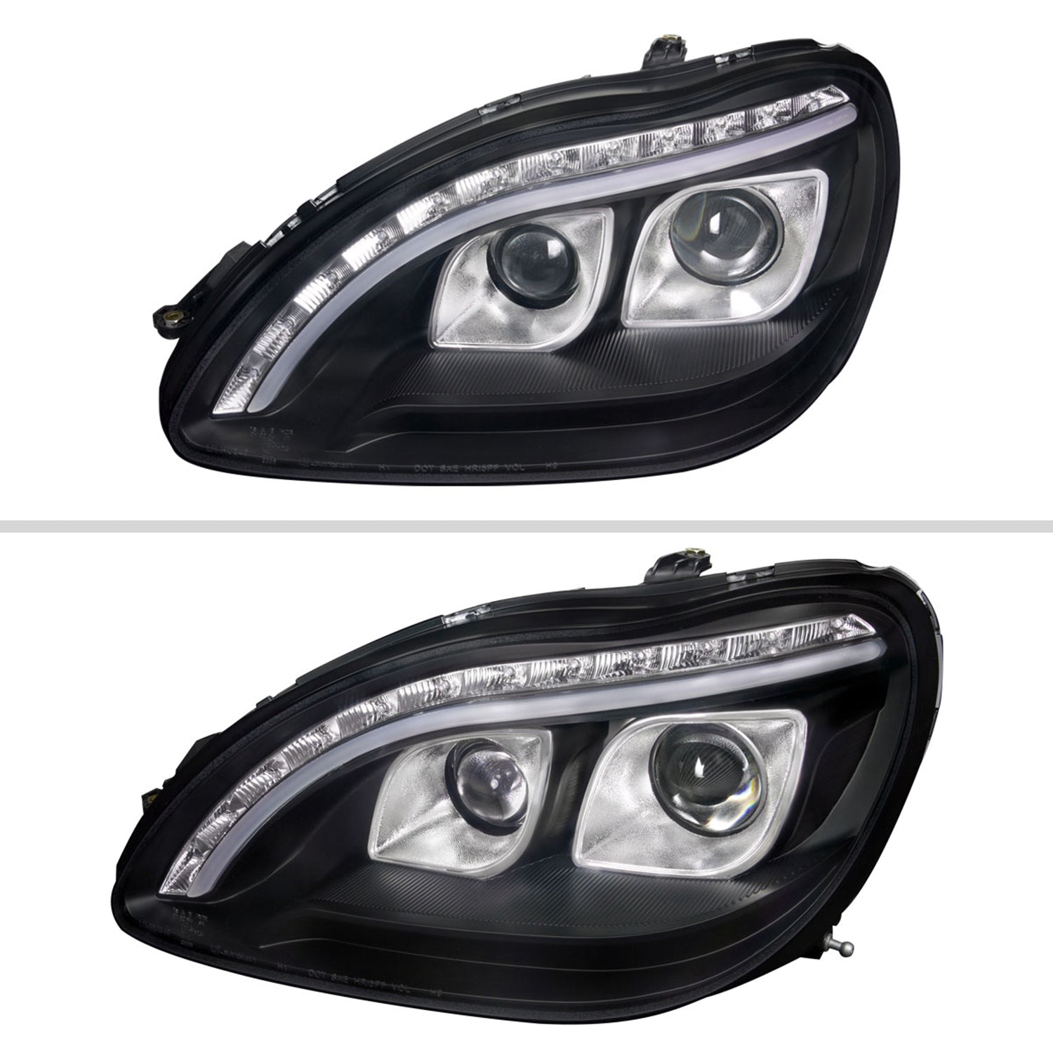 1998-2006 Mercedes Benz W220 S Class Headlights LED Light&Signal Lights Black