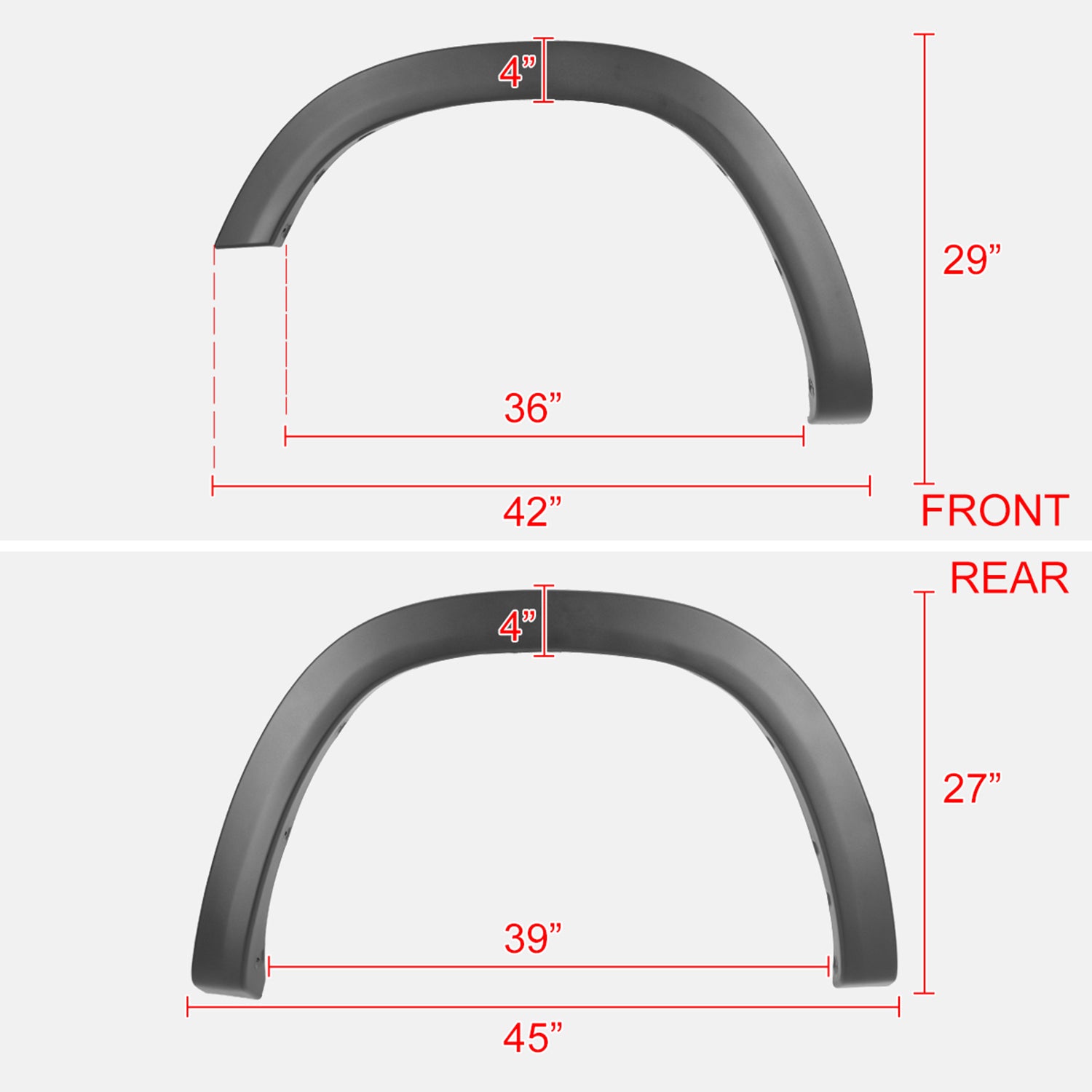 2019-2024 Dodge RAM 1500 4PC OE Style Fender Flares Wheel Protector