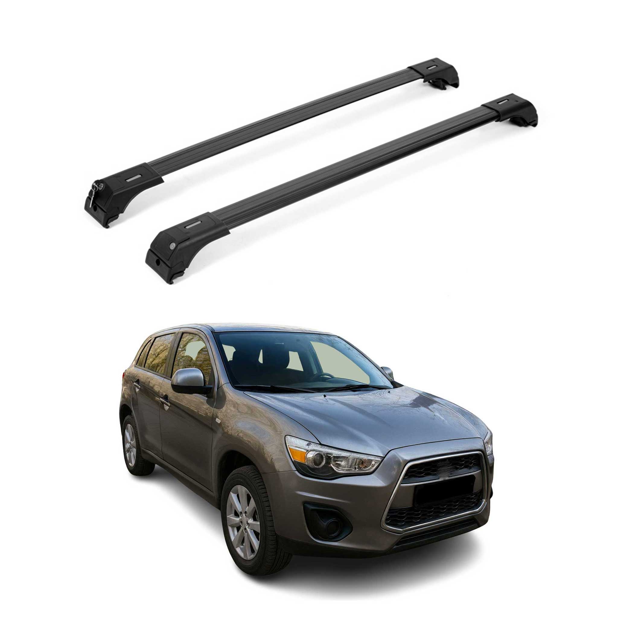 2011-2024 Mitsubishi Outlander Sport Roof Rack Cross Bars Black