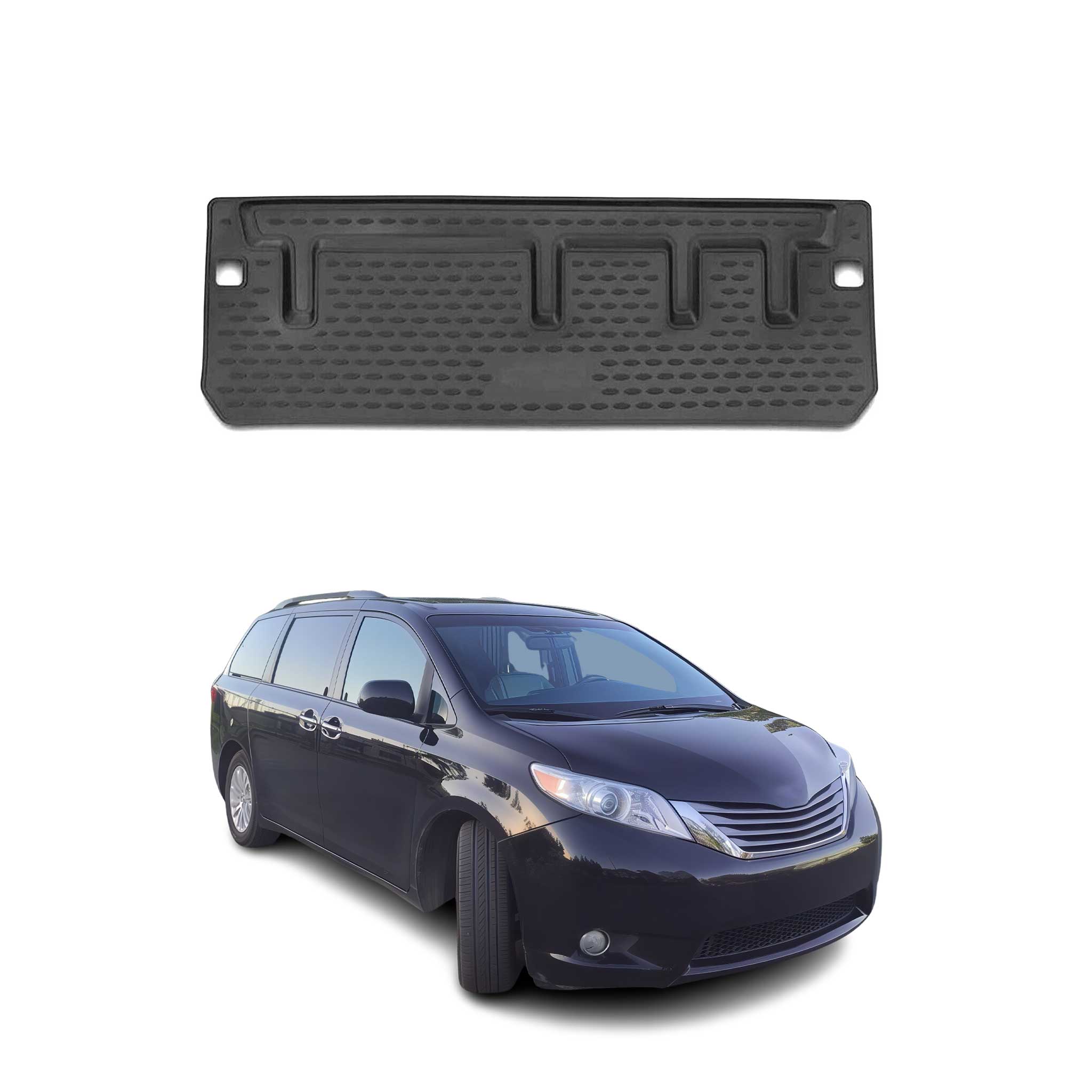 2011-2017 Toyota Sienna Behind 3rd Row Cargo Liner Trunk Mat All Weather Black