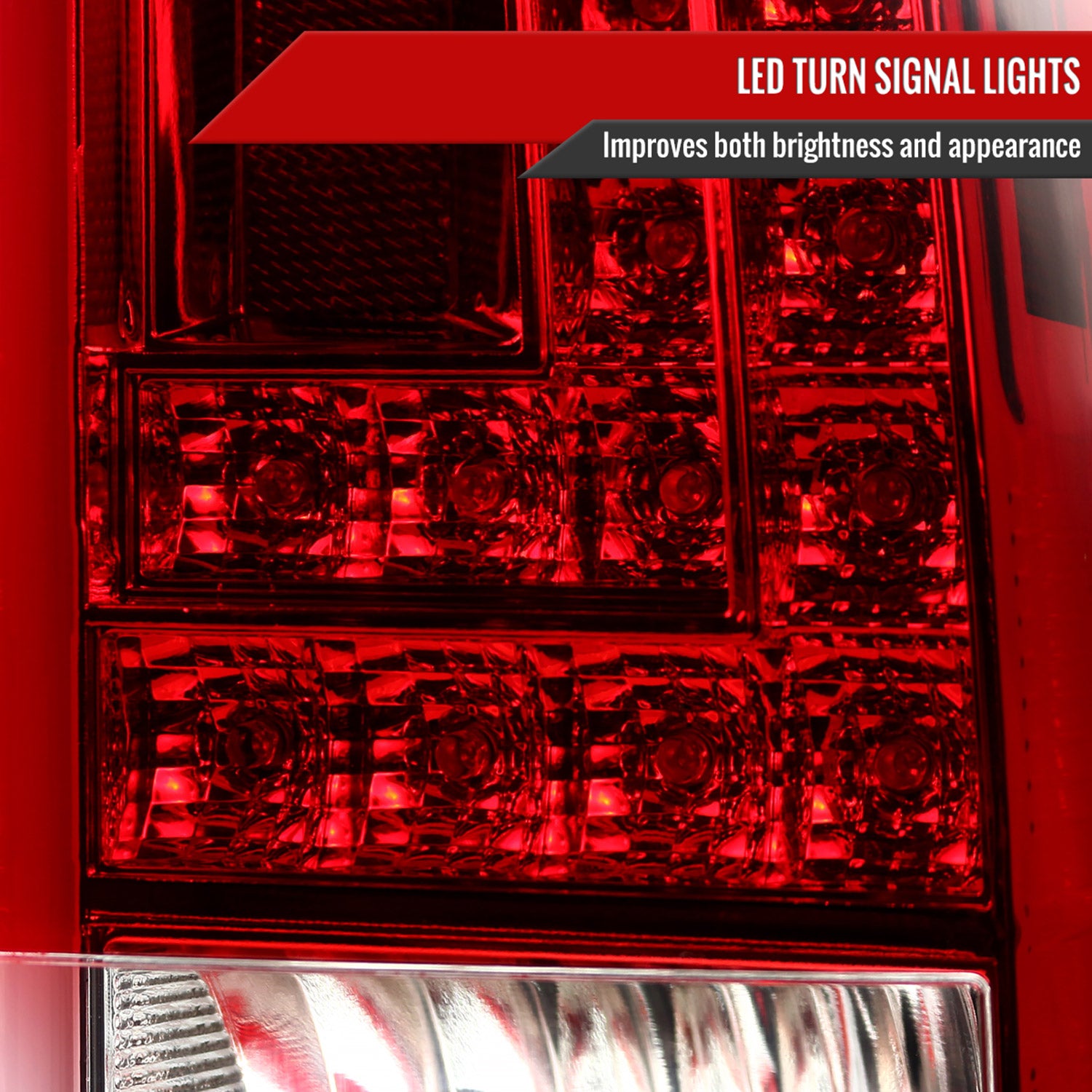 2015-2020 GMC Yukon/Yukon XL Denali SLE/SLT LED Tail Lights Chrome/Red Clear