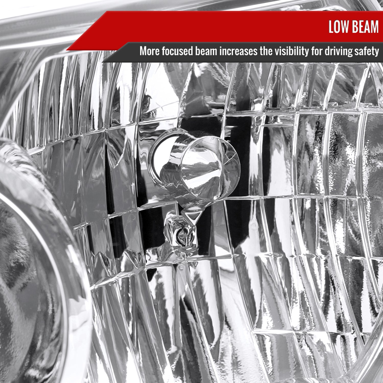 2004-2007 Toyota Highlander Factory Style Headlights Chrome/Clear Lens