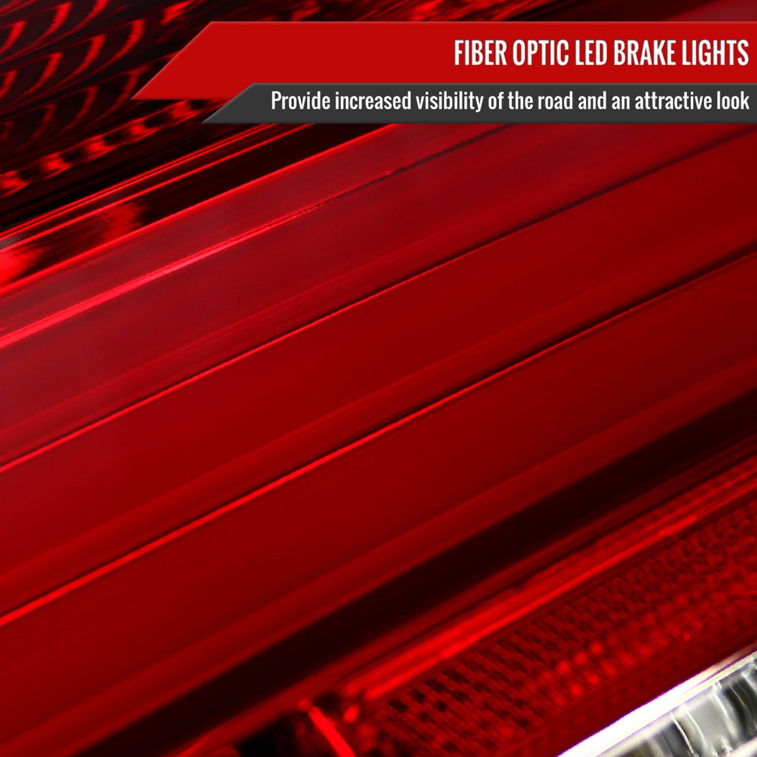 2001-2003 BMW E39 5 Series Sedan LED Tail Lights Chrome/Red Clear Lens