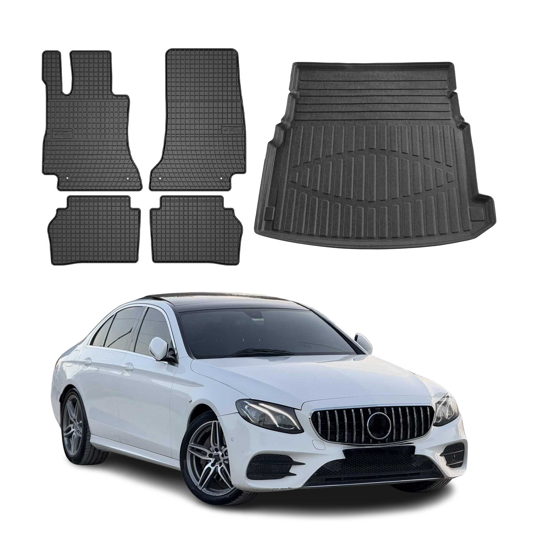 2017-2023 Mercedes E Class W213 Sedan Floor Mats & Cargo Liner Full Set All Weather