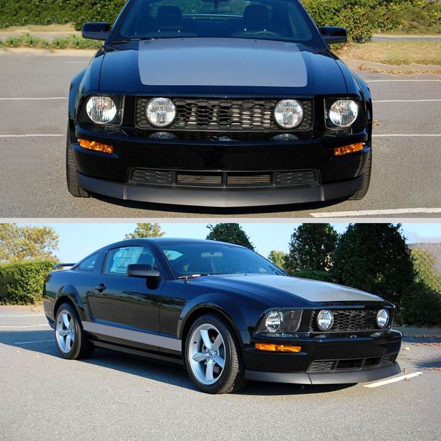 2005-2009 Ford Mustang V8 Polyurethane CV2 Style Bumper Lip Spoiler