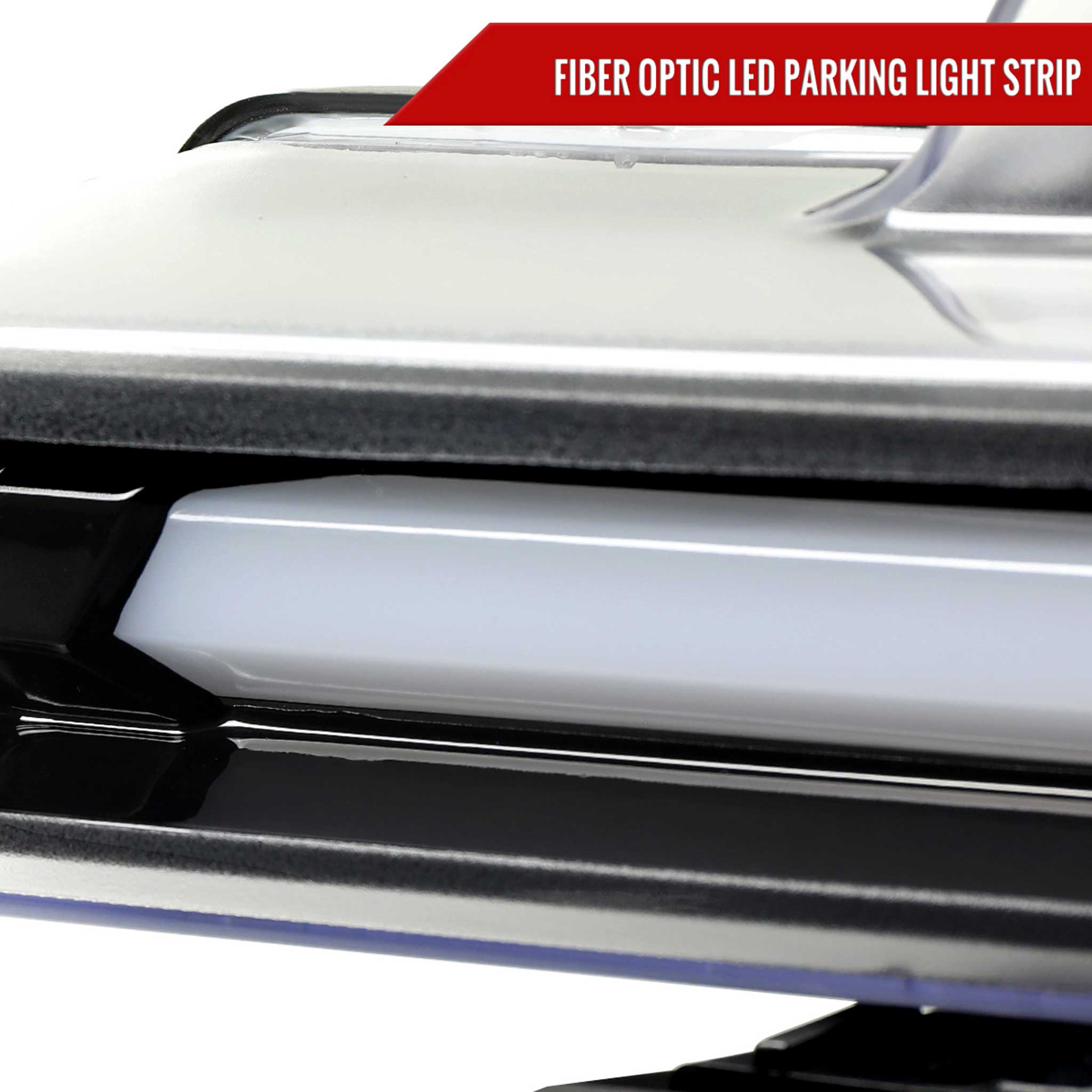 For Ford F-150 2018-2020 LED C Bar Projector Headlights Glossy Black Housing Clear Lens