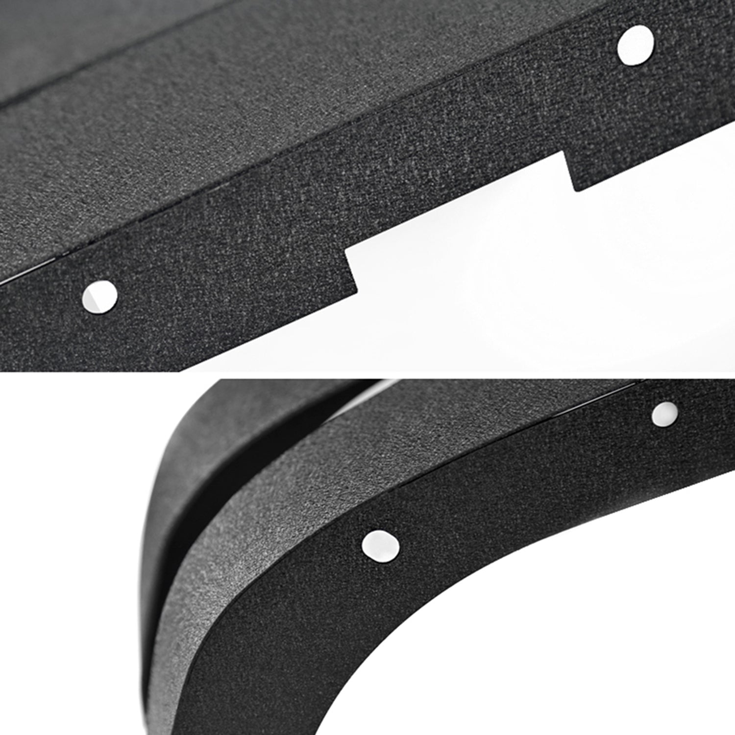 2007-2017 Jeep Wrangler JK Black Textured Steel Flat Fender Flares