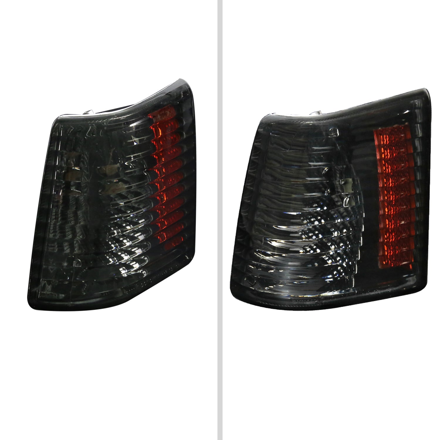 1993-1998 Jeep Grand Cherokee Corner Lights w/ Amber Reflectors Chrome/Smoke