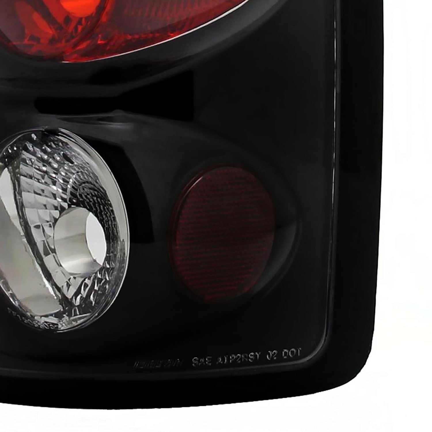 2002-2006 Dodge RAM Tail Lights Matte Black Housing/Clear Lens