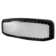2006-2008 Dodge RAM Glossy Black ABS Rivet Style Grille w/ S.Steel Mesh