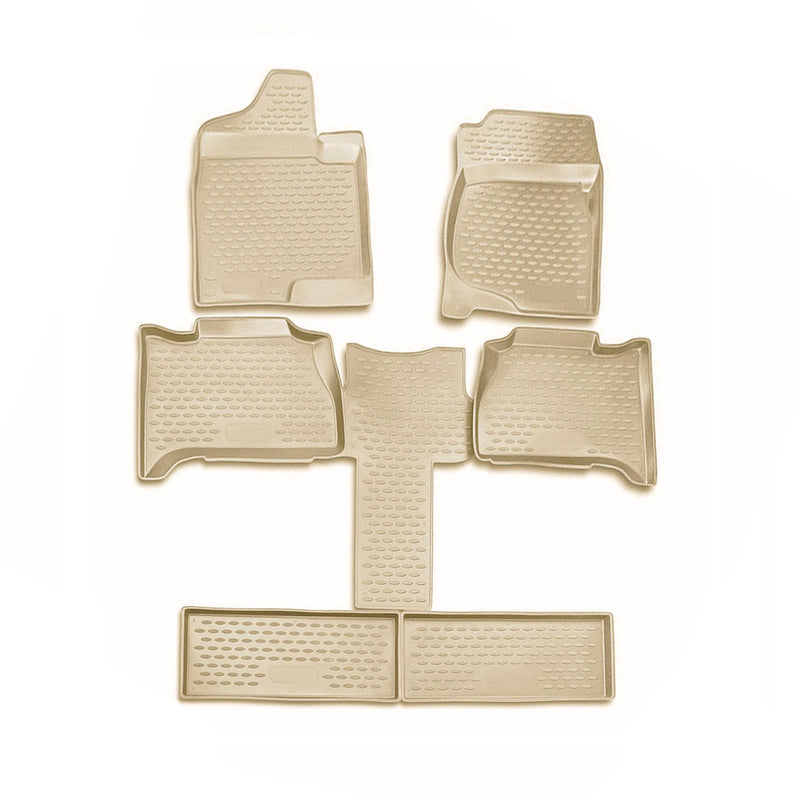 2007-2014 Chevrolet Tahoe Floor Mats Liners Full Set All Weather Beige