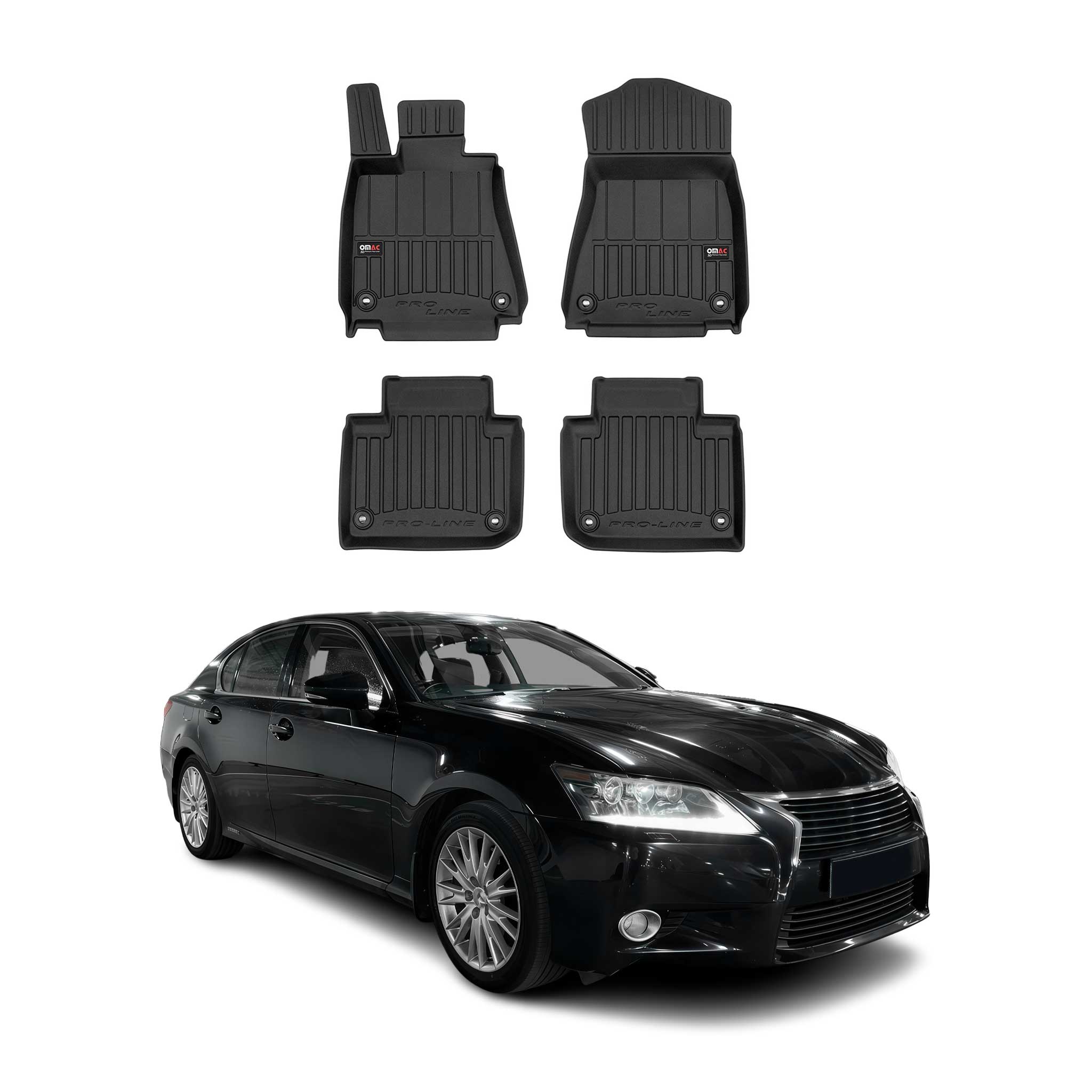 2013-2020 Lexus GS 450h Premium Floor Mats Liners Full Set All Weather Heavy Duty