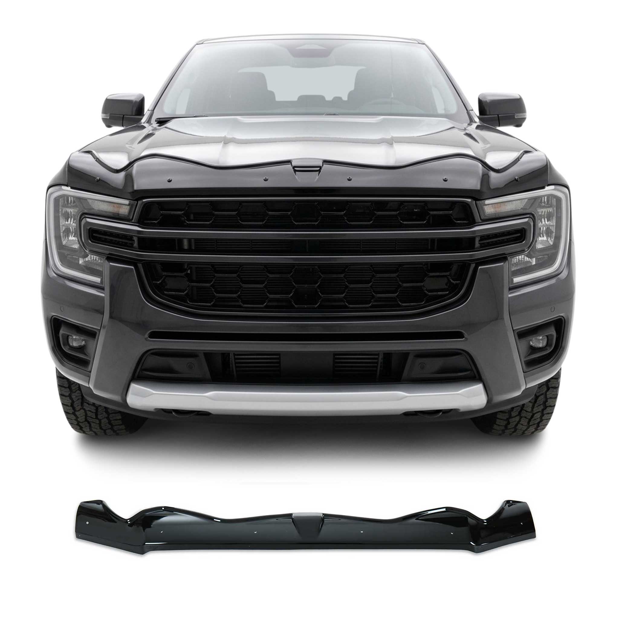 Front Bug Shield Hood Deflector Guard for Ford Ranger 2024-2026 T6.2