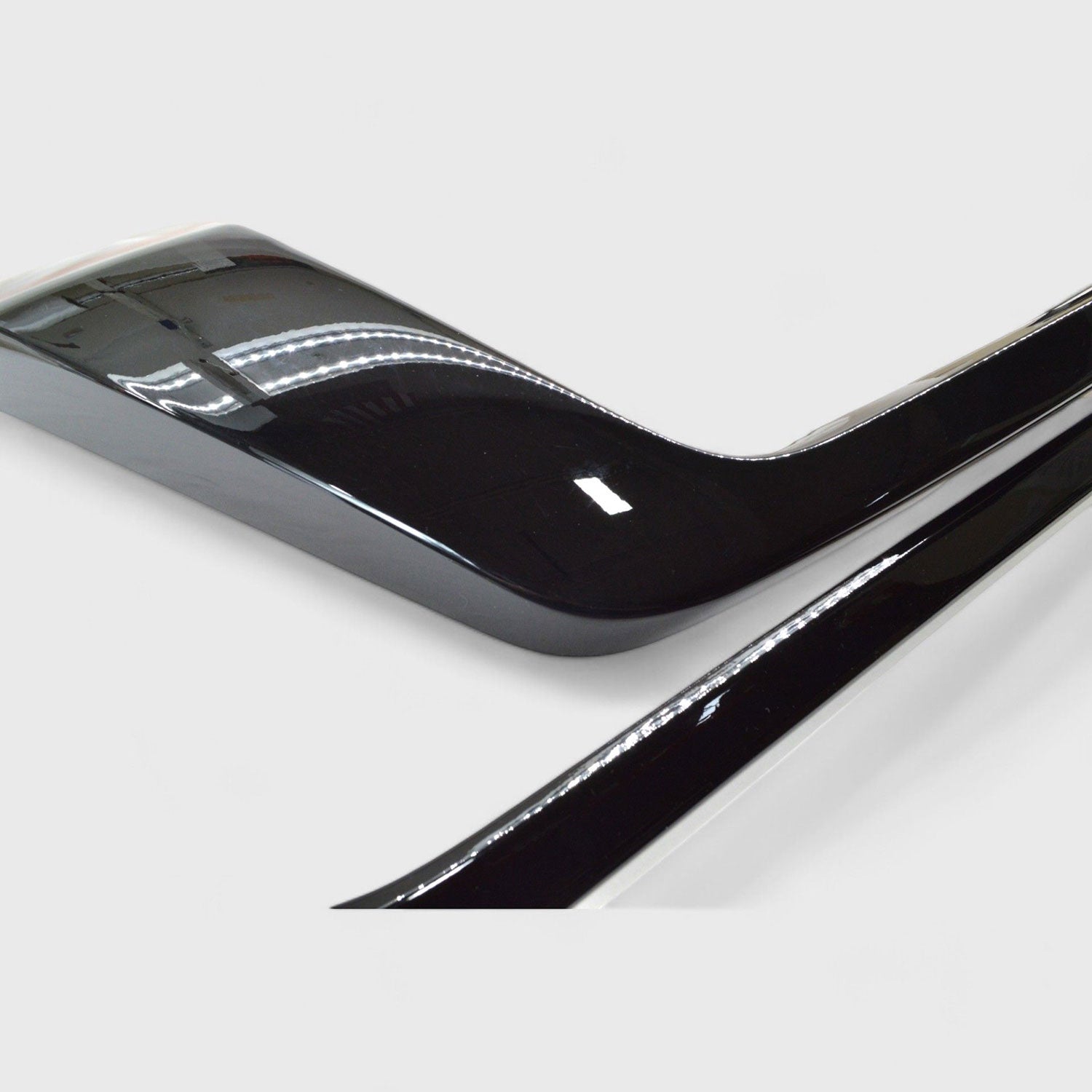 2017-2021 Nissan Pathfinder Grille Overlay Gloss Black 2Pcs ABS Plastic