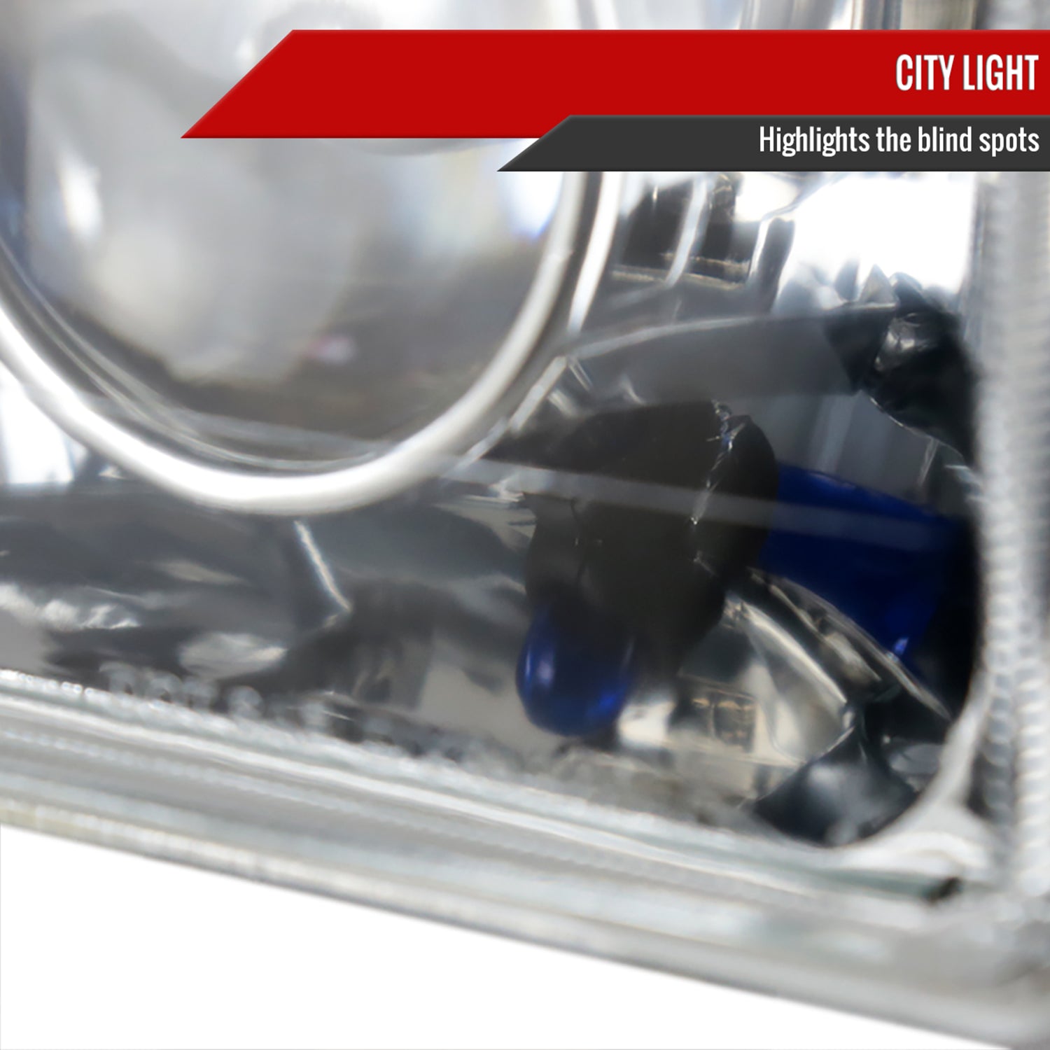 Universal 4"x6" H4 Projector Headlights Chrome Housing/Glass Lens