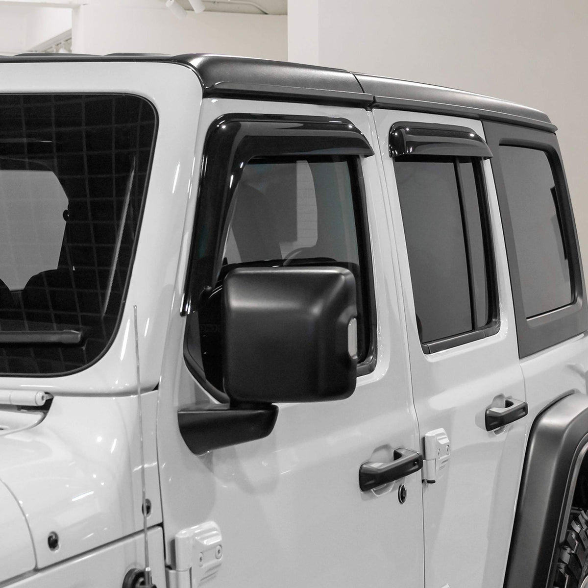 Clim Art Wind Deflectors for Jeep Gladiator / Wrangler 2018-2026 Dark Smoke 4Pcs