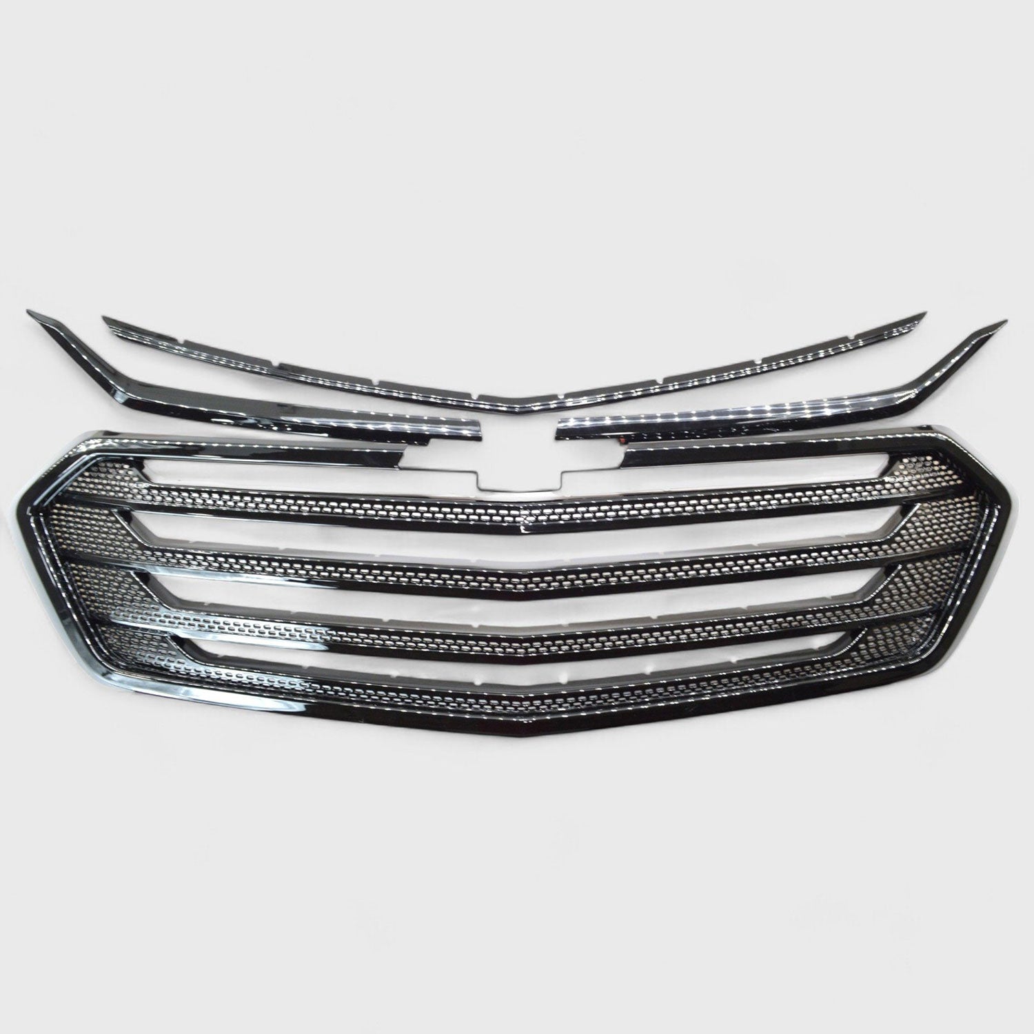 2018-2021 Chevrolet Traverse Grille Overlay Gloss Black 4Pcs ABS Plastic