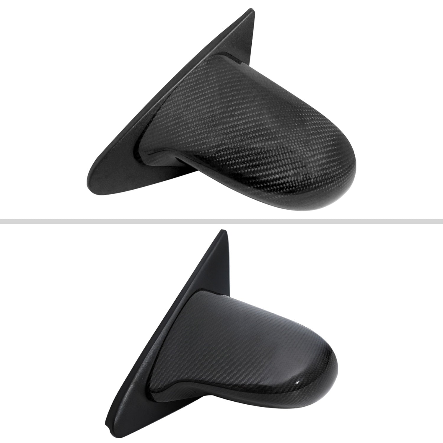 1992-1995 Honda Civic Carbon Fiber Shell Manual Adjustable Spoon Mirrors