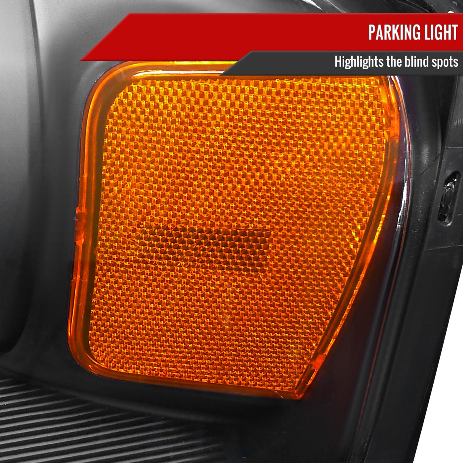 2004-2008 Ford F-150/ 06-2008 Lincoln Mark LT Headlights Amber Reflectors Black