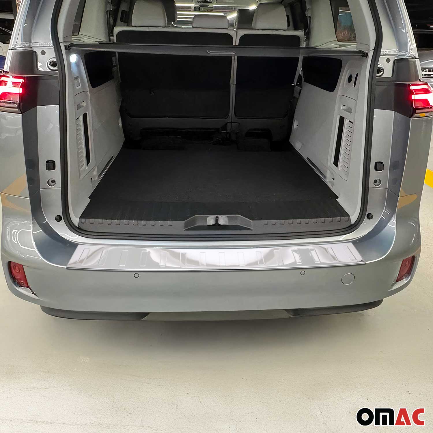 2025 VW ID.Buzz Rear Bumper Sill Cover Protector Stainless Steel Silver 1x