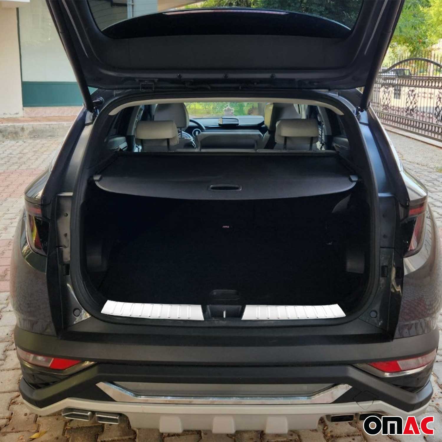 2022-2026 Hyundai Tucson OMAC Trunk Sill Cover Silver Stainless Steel