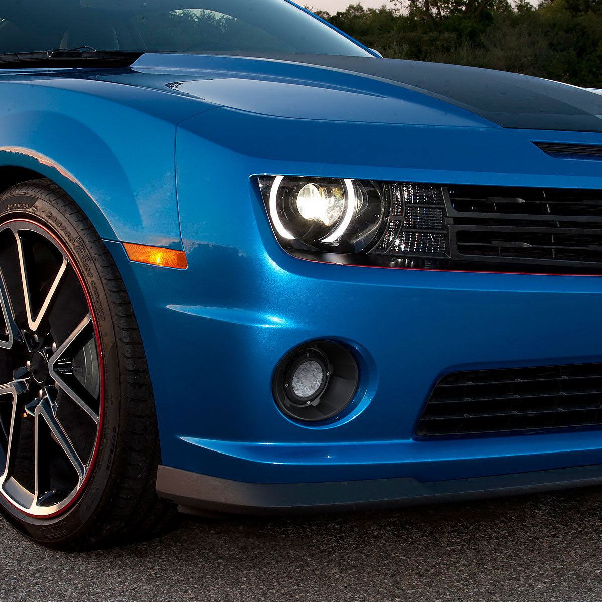 2010-2013 Chevy Camaro LED Fog Lights Kit Switch & Wiring Harness Chrome/Clear