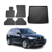 2007-2013 BMW X5 E70 Floor Mats & Cargo Liner Full Set All Weather Black