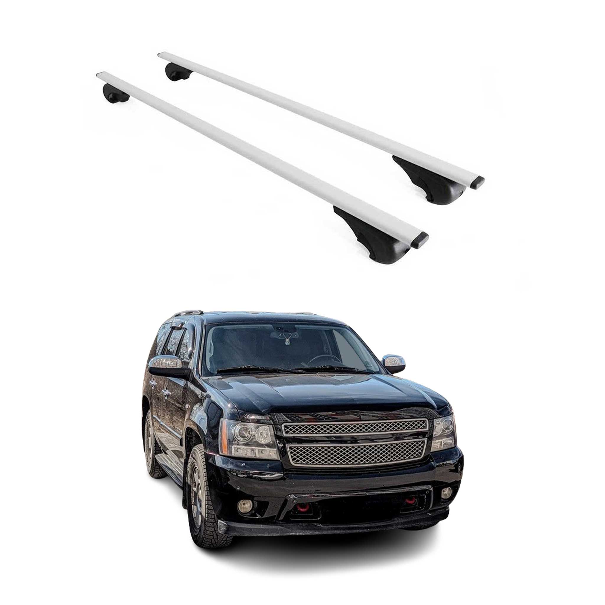 2007-2014 Chevrolet Tahoe Roof Rack Cross Bars Silver