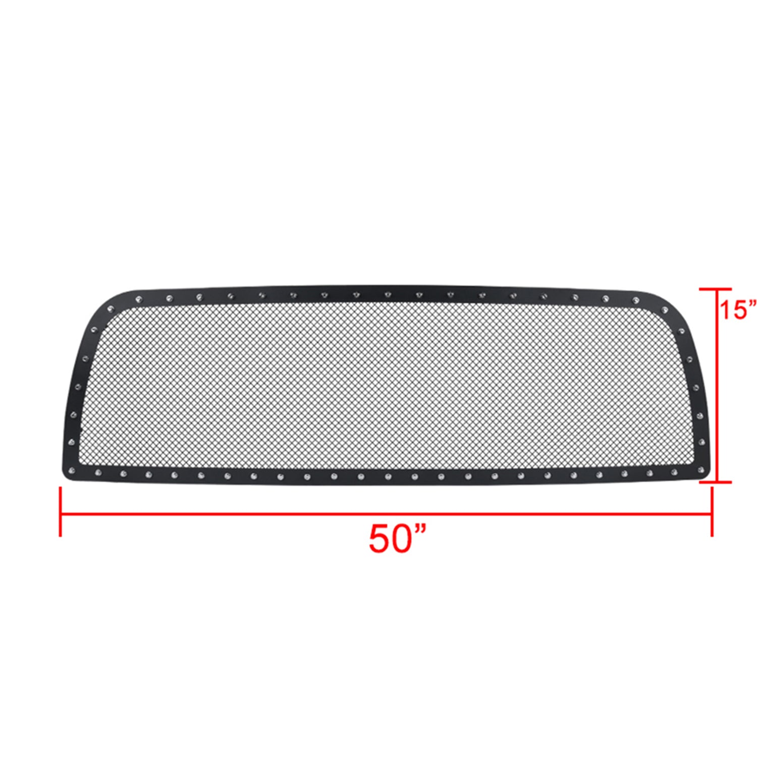 2013-2018 Dodge RAM 2500/3500 Rivet Style Black S.Steel Mesh Grille Insert