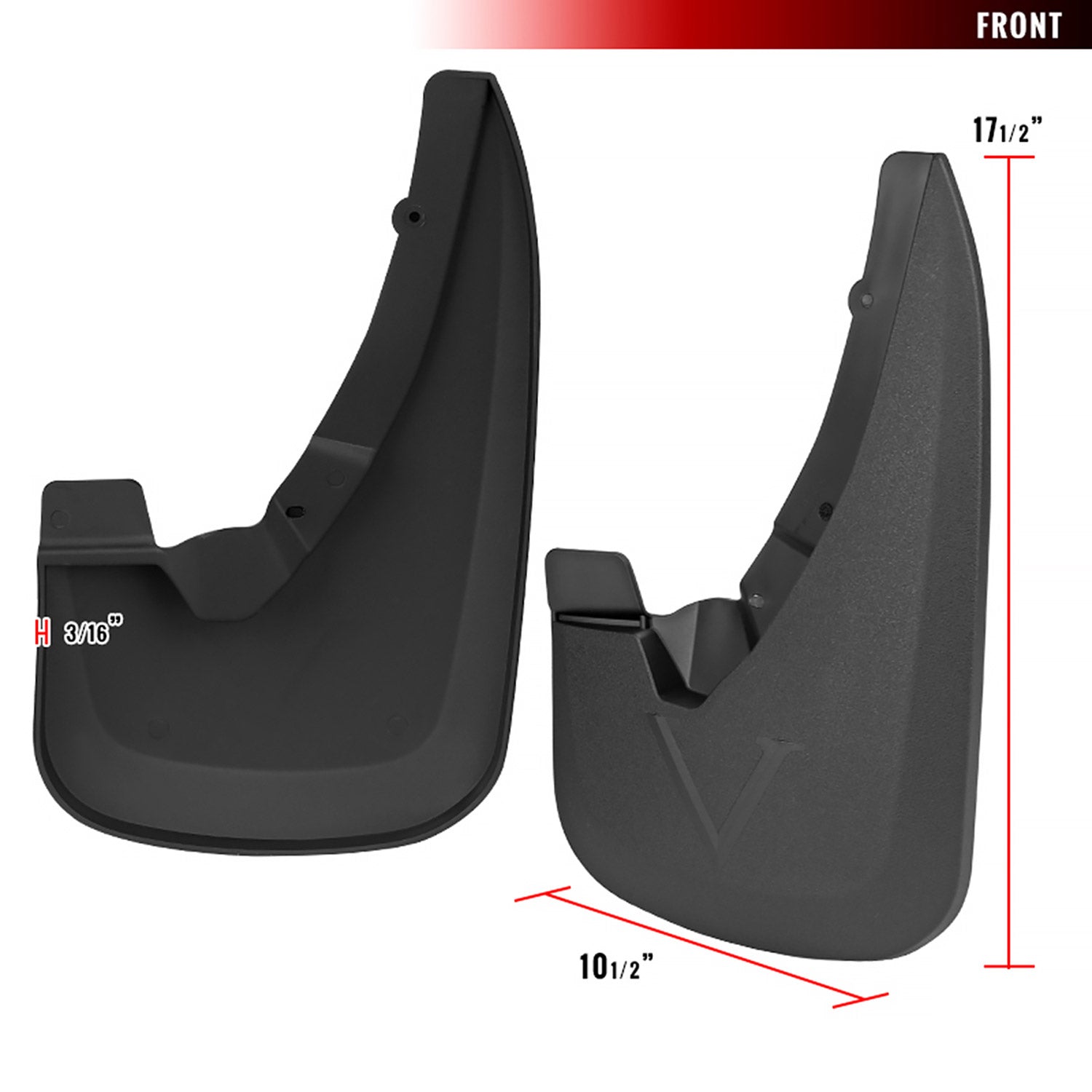 2009-2018 Dodge RAM 1500 2500 3500 Mud Flap Splash Guards w/out Wheel Lip