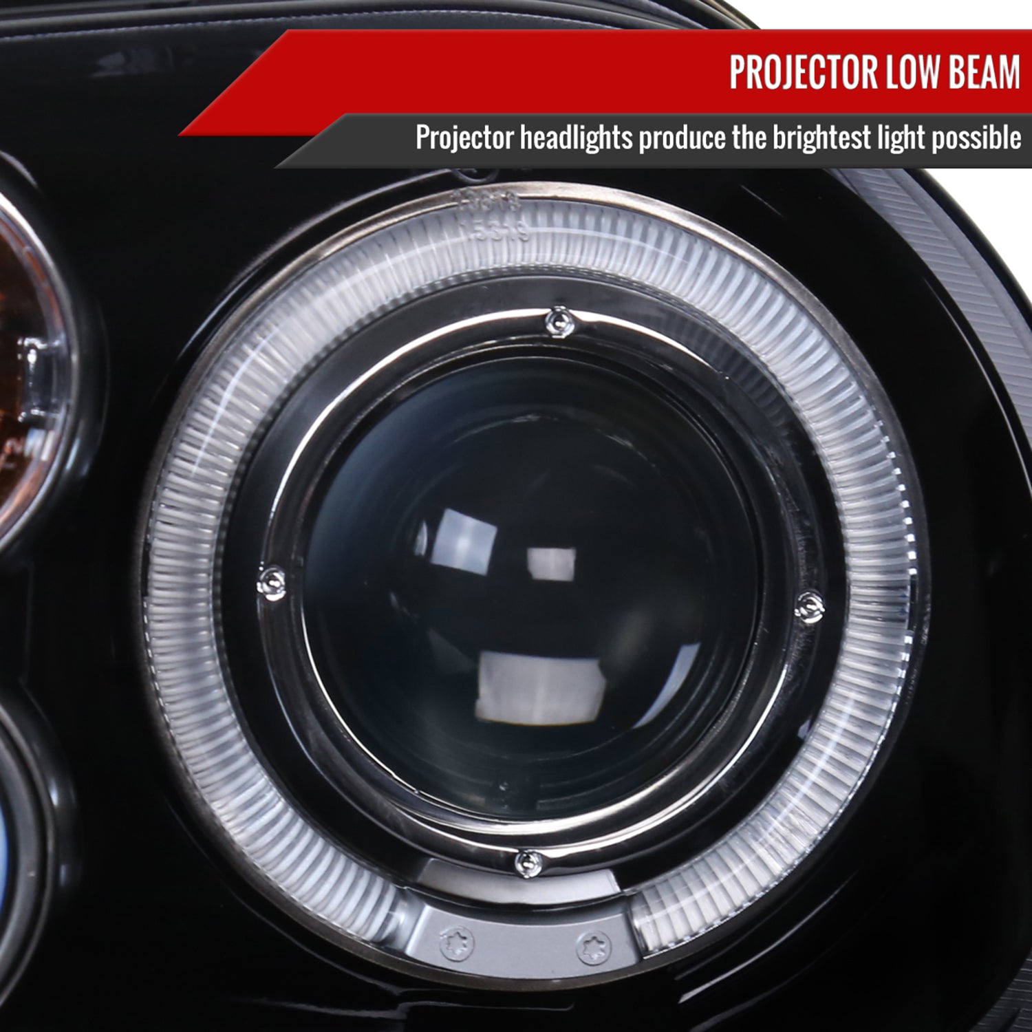 1999-2006 VW Golf Mk4 GTI/R32 Cabrio Dual Halo Projector Headlights Black