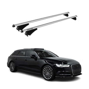 2015-2018 Audi A6 Avant Roof Rack Cross Bars Black Luggage Carrier 2 Pcs