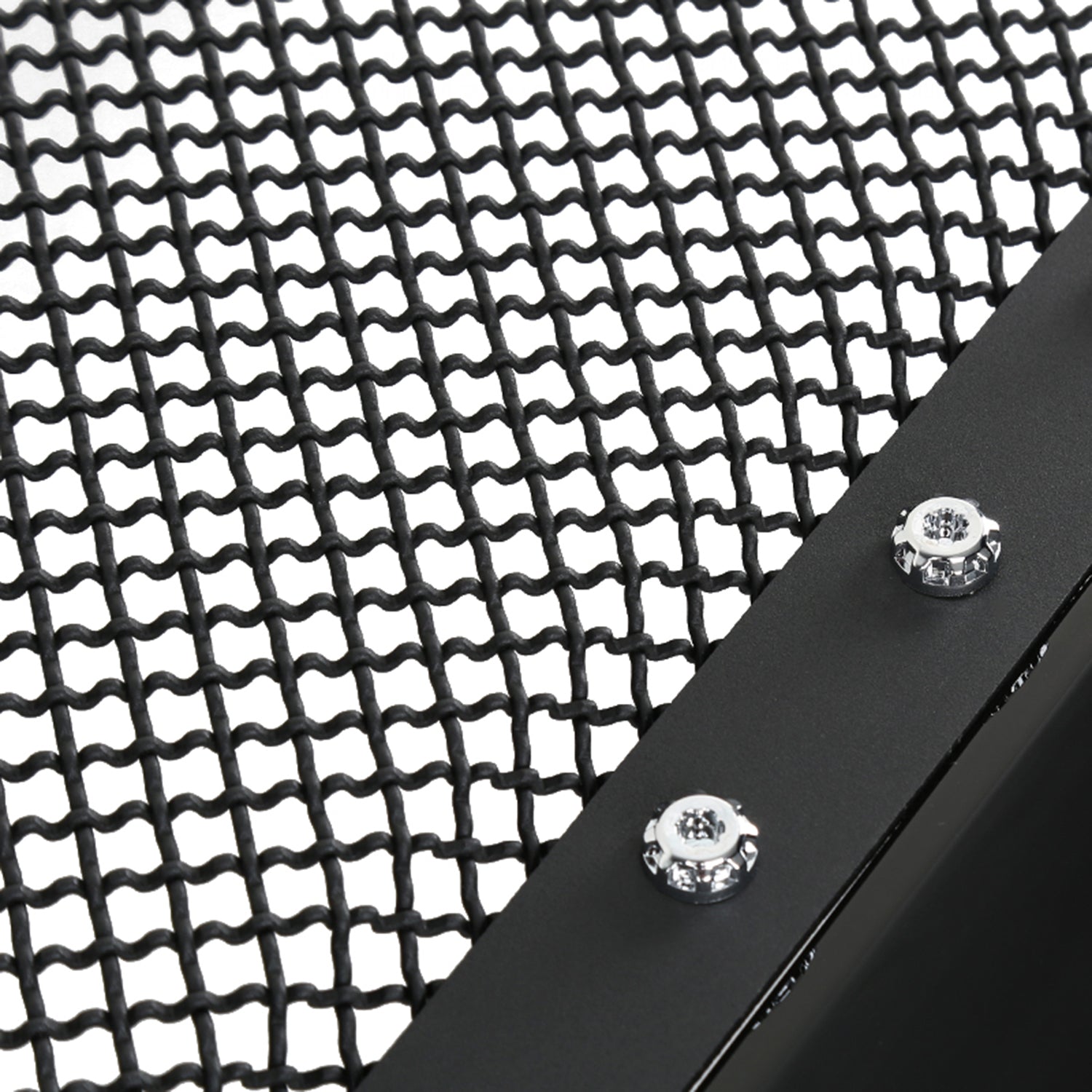 2005-2007 Ford F-250/350/450/550/Excursion Black ABS Rivet Grille w/Steel Mesh