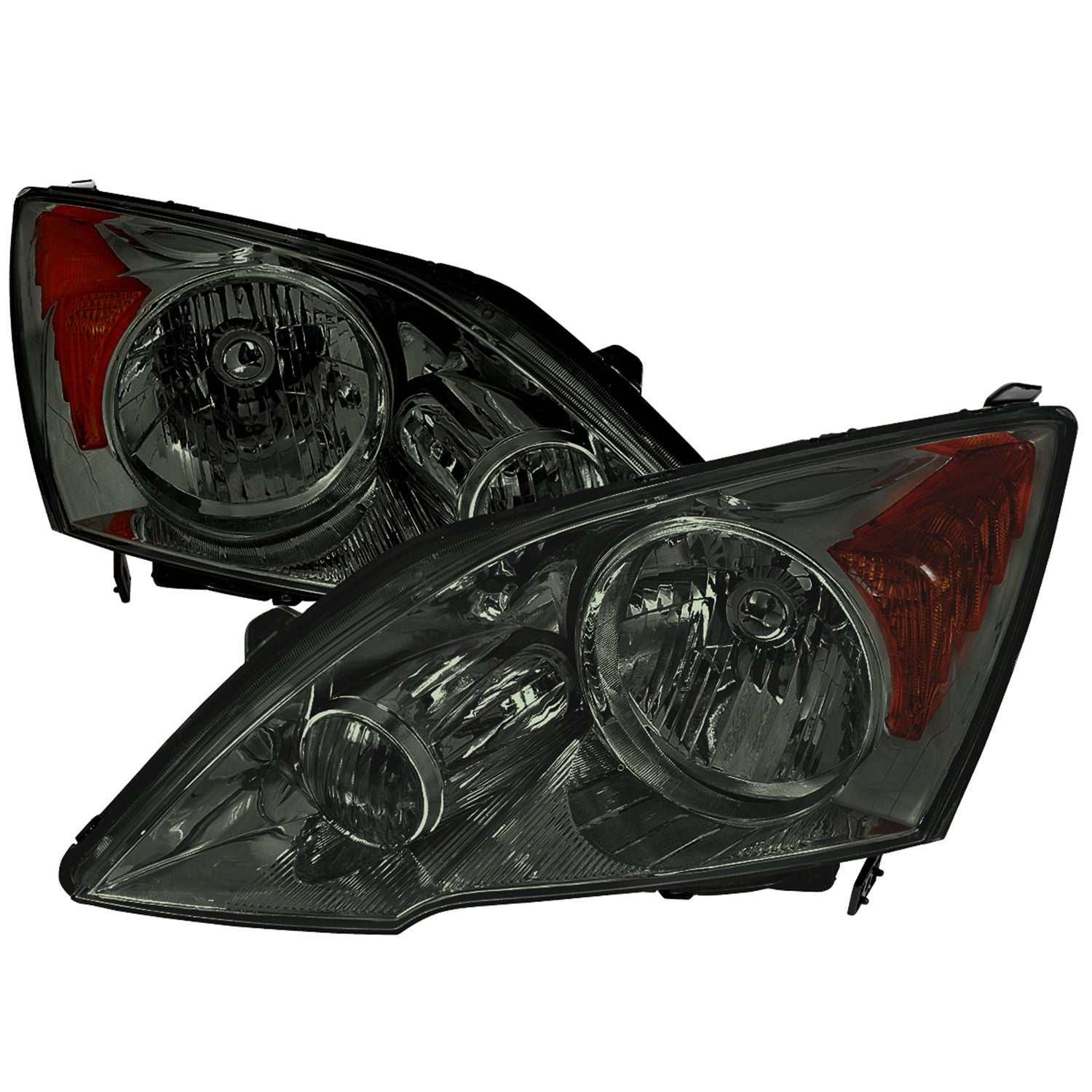 2007-2011 Honda CR-V Factory Style Headlights Chrome Housing/Smoke Lens
