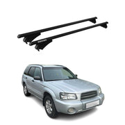 Top Roof Racks Cross Bars for Subaru Forester SG 2003-2008 Black Alu 2Pcs