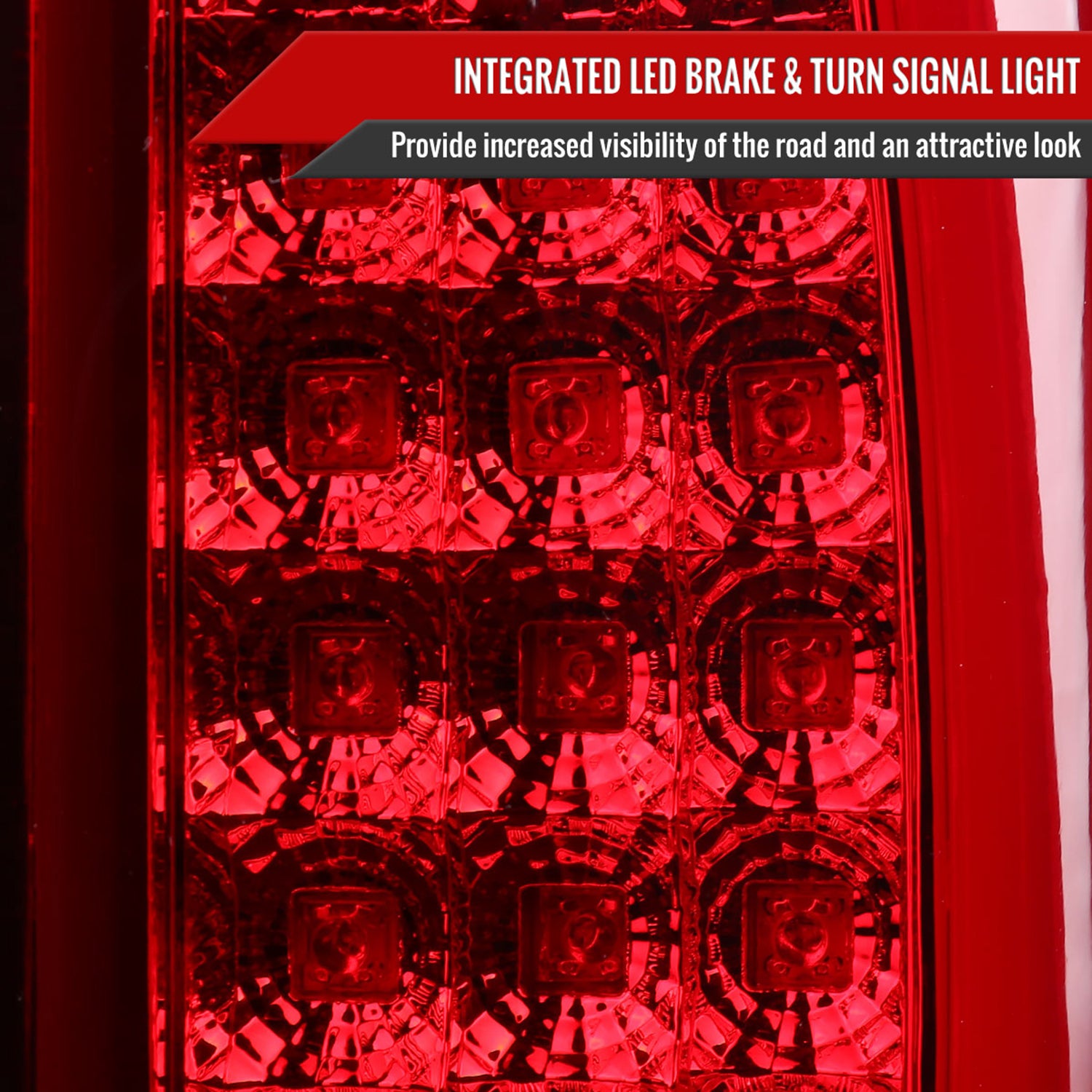 2007-2009 Dodge RAM 1500/2500/3500 LED Tail Lights Chrome/Red Clear Lens