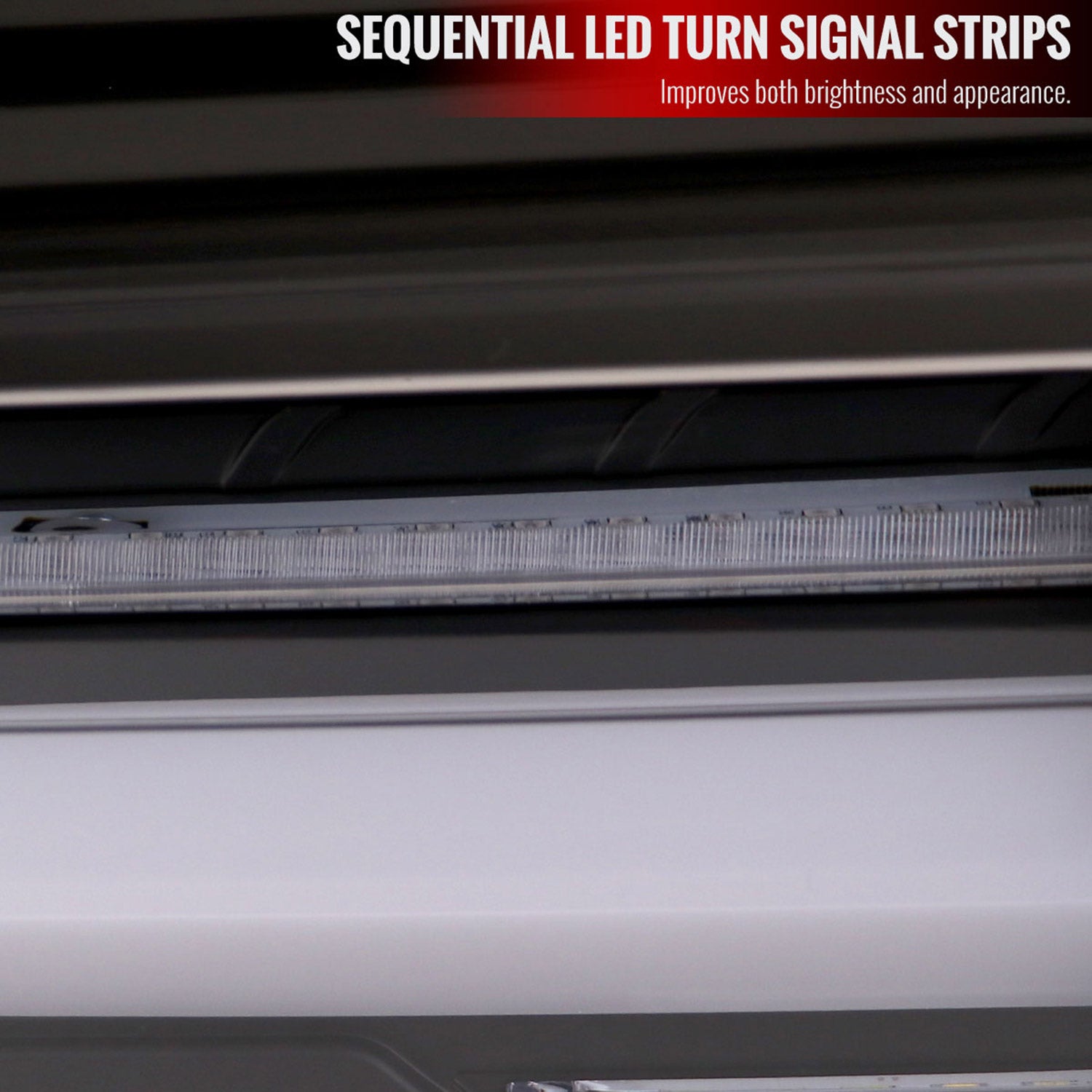 2019-2024 Toyota RAV4 White LED Bar Signal Tail Lights Matt Black/Clear