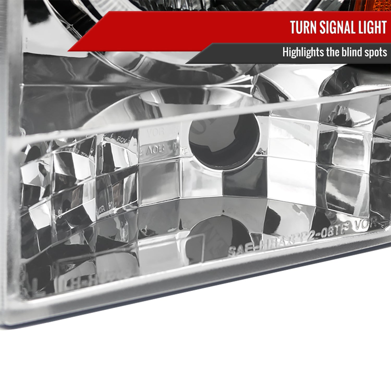 2008-2010 Ford F-250 F-350 F-450 Dual Halo Projector Headlights Chrome/Clear