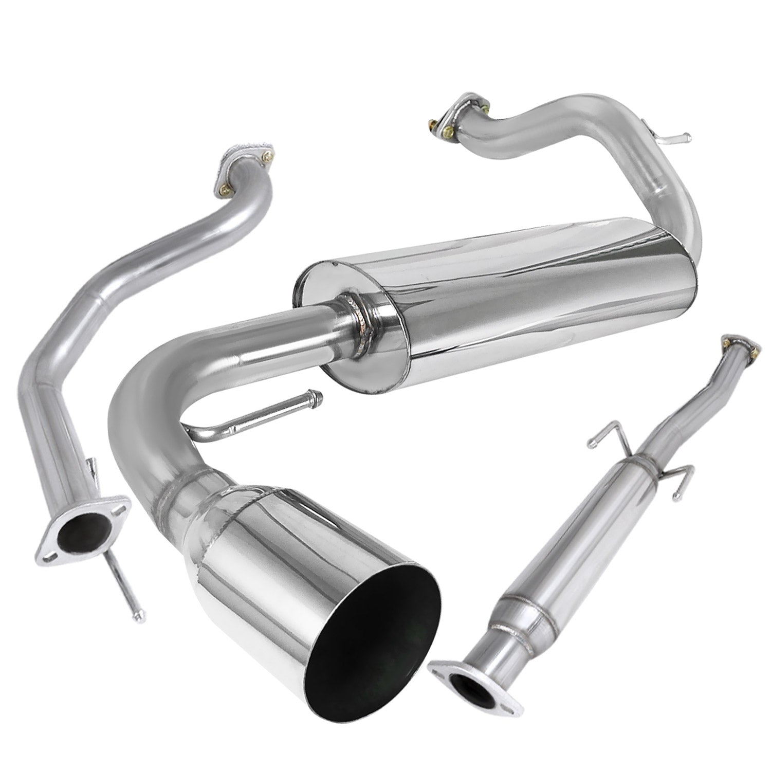 1988-1991 Honda CRX Hatchback T-304 S.Steel N1 Style Catback Exhaust System