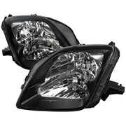 1997-2001 Honda Prelude Factory Style Headlights Matte Black/Clear Lens